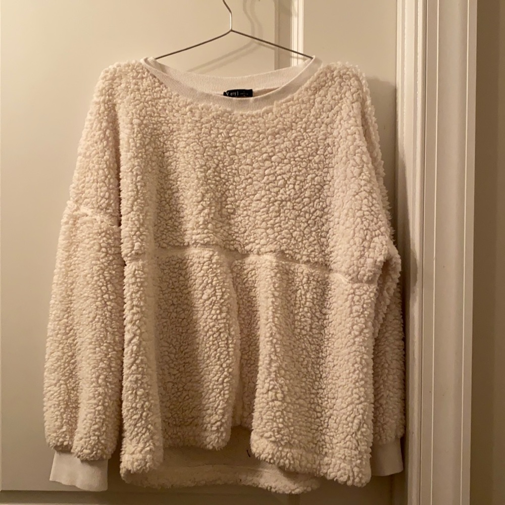 White Sherpa Top